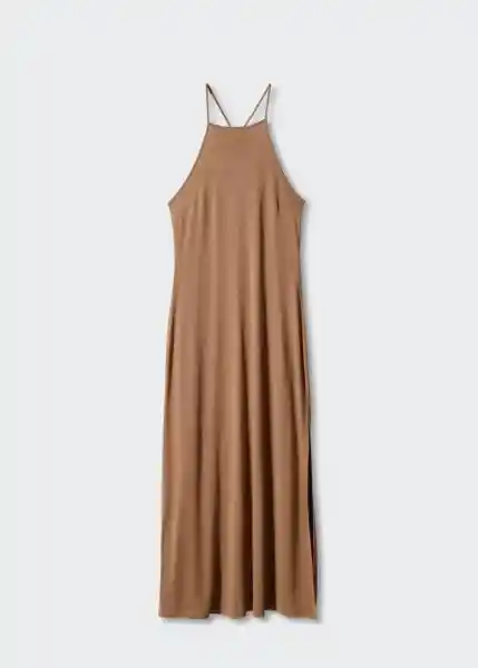 Vestido Catia Caramelo Talla L Mujer Mango