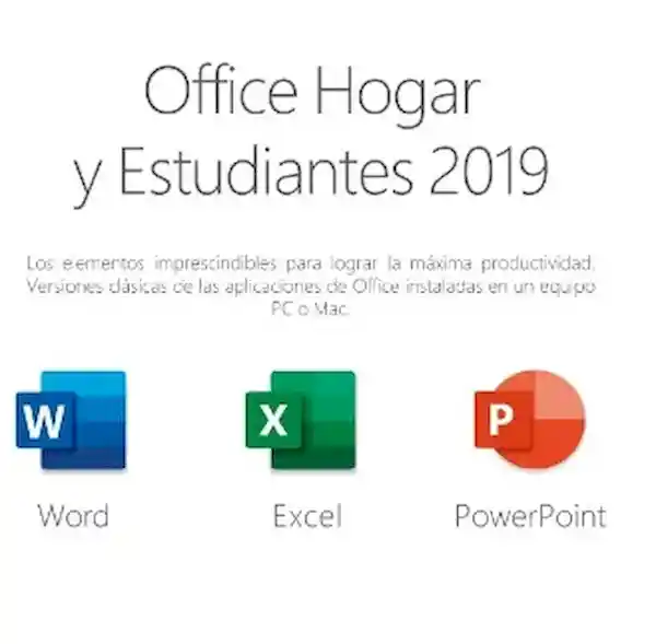 Microsoft Programa Office Hogar y Estudiantes 2019