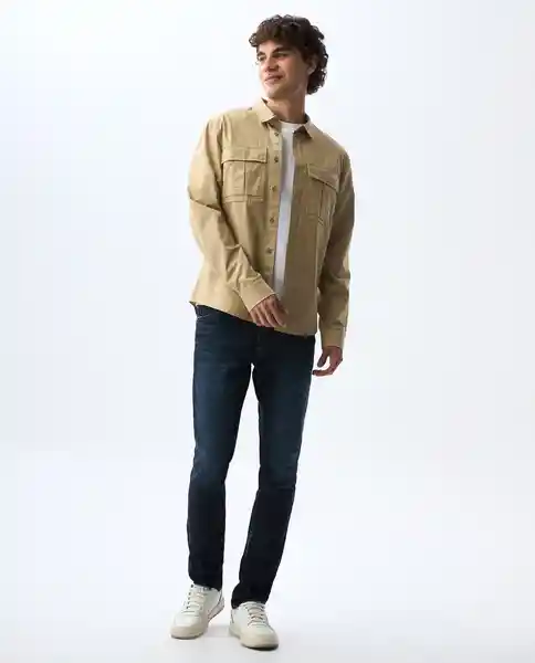 Camisa Hombre Beige Talla M 811G500_BEI161110 Americanino