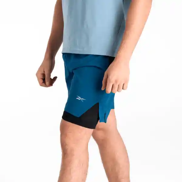 Reebok Short Running 2-1 Hombre Azul S 100206010