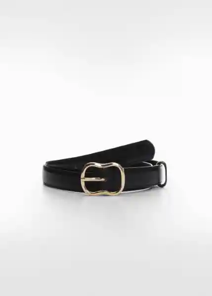 Cinturón Mola Negro Talla L Mujer Mango