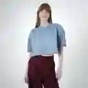 Camiseta Manga Corta en Combinado Azul XS Fuera de Serie