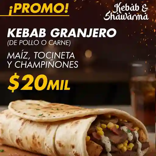Kebab granjero de pollo promo