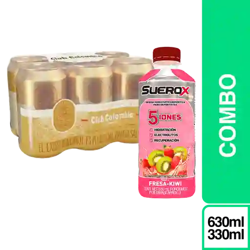 Combo Club Colombia Dorada + Suerox Fresa Kiwi