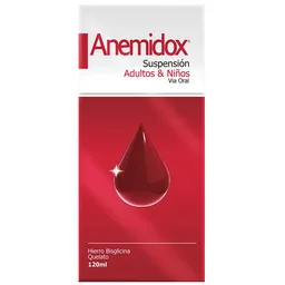 Anemidox tratamiento para la deficiencia de Hierro con Acido Folico y Vitamina C Suspension Oral 120ml