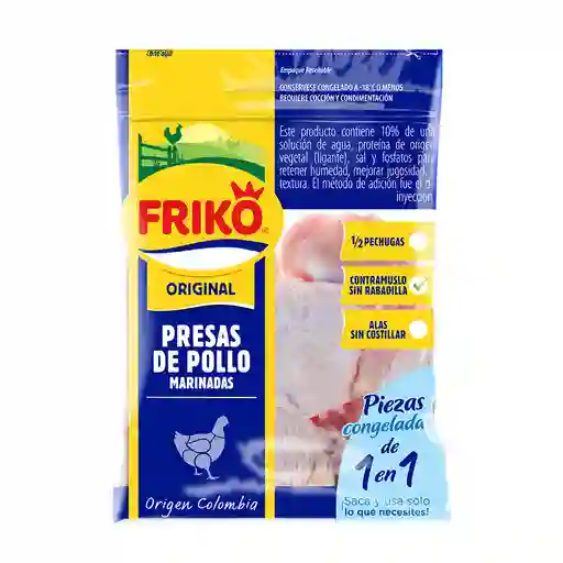Contramuslo friko sin rabadilla en bolsa congelada 10 unidades friko 