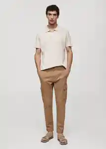 Pantalón Zeus Beige Talla 38 Hombre Mango