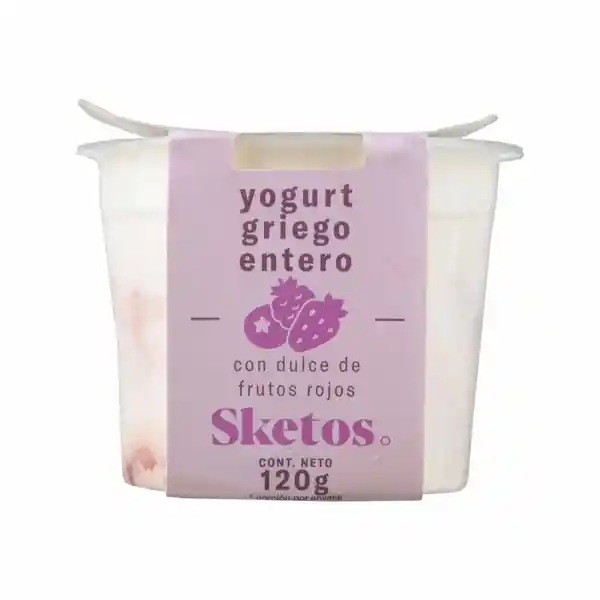 Sketos Yogurt Griego Entero Frutos Rojos