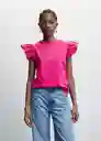 Camiseta Duna Fucsia Talla XS Mujer Mango