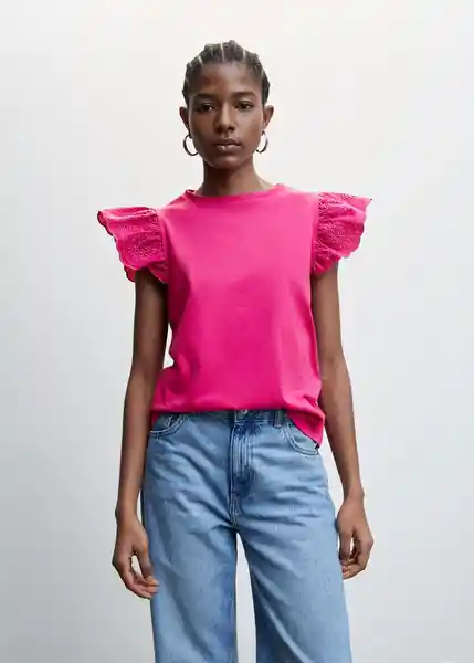 Camiseta Duna Fucsia Talla XS Mujer Mango
