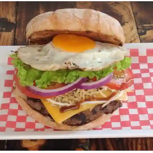 Hamburguesa de huevo frito