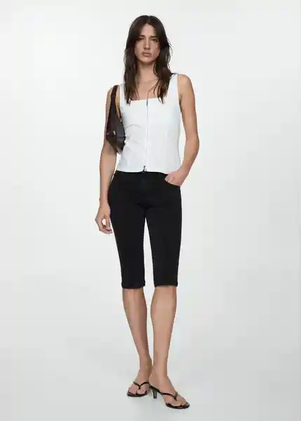 Jean Lora Tejano Negro Talla 34 Mujer Mango