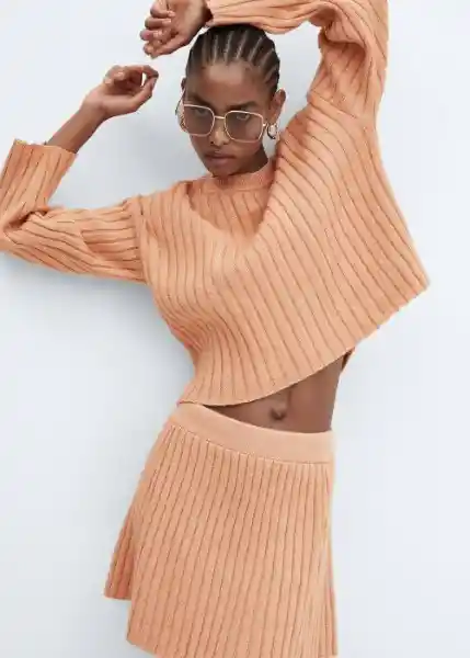 Falda Phill Peach Talla M Mujer Mango