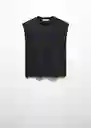 Camiseta Viri Negro Talla XS Mujer Mango