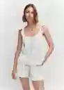 Top Bambú Blanco Talla M Mujer Mango