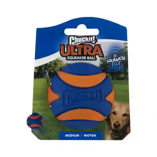 Chuckit Pelota Ultra Para Mascotas Mediana - Azul y Naranja