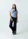 Camiseta Mujer Azul Zen Claro Talla M 402G002 Naf Naf