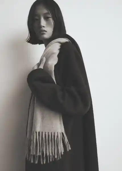 Bufanda Sweet Gris Claro Vigore Talla 99 Mujer Mango