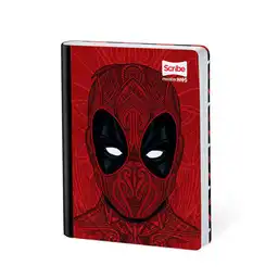 Cuaderno Deadpool Master Mas Rayado 50 Hojas Cosido Scribe