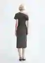 Vestido Adriana2 Gris Medio Vigoré Talla XS Mujer Mango