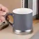 Taza de Cerámica Serie Silver Grey Gris Miniso