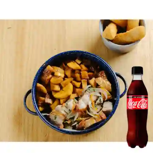 Combo Ceviche de Chicharrón +Cocacola S/az 350ml