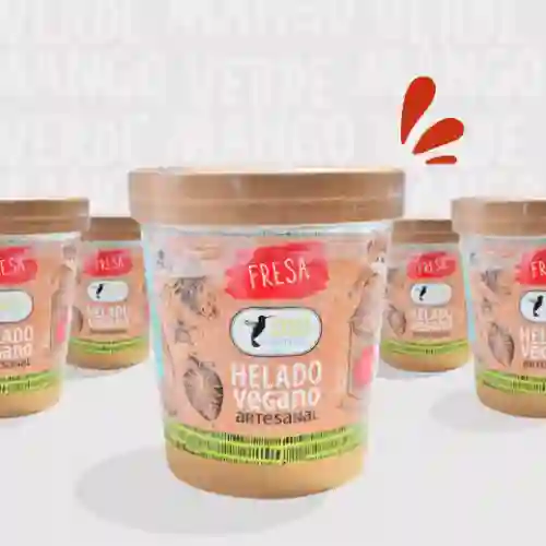 Pote Helado Vegano Fresa