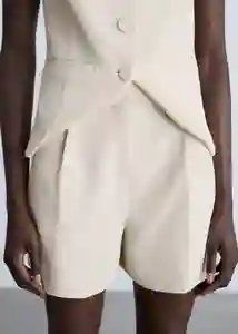 Short Kenny-W Blanco Talla M Mujer Mango