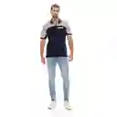 Marithé Francois Girbaud Camiseta Polo Azul y Gris Talla S