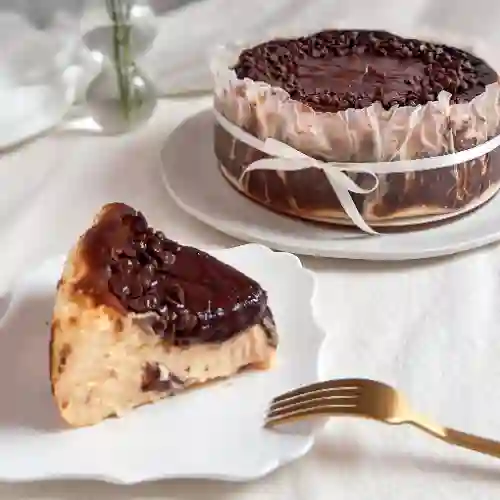 Porción Tarta Vasca de Nutella