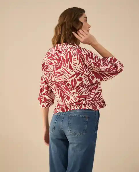 Camisa Rojo Rio Oscuro Talla M 611G015 Esprit