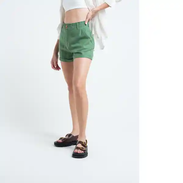 Short Amne Mujer Verde Consuelda Oscuro Talla 8 452E302 Naf Naf