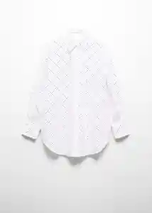 Camisa Rhombus-A Blanco Talla L Mujer Mango