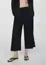 Pantalón Linovis Negro Talla XS Mujer Mango