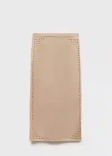 Falda Moss Oro Talla M Mujer Mango