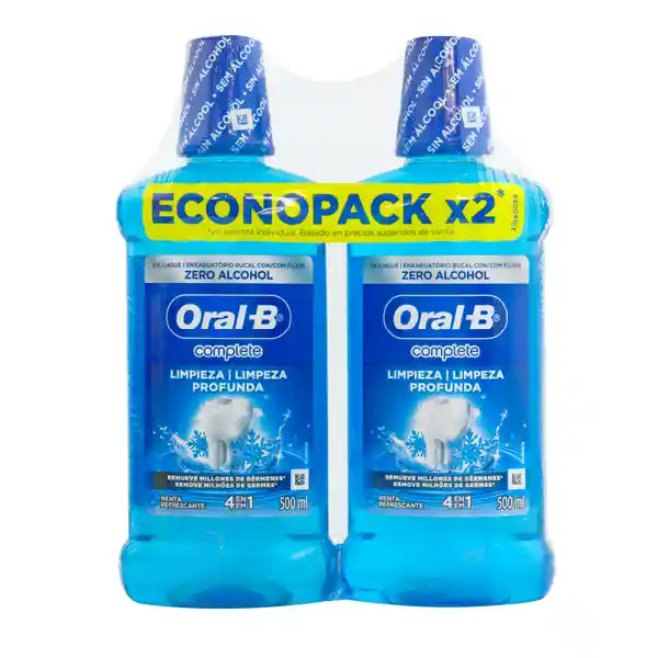 Oral-B Enjuague Bucal Complete 4 en 1 Menta Refrescante