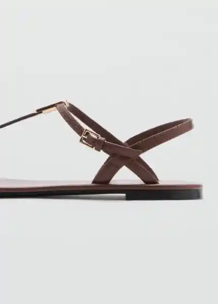 Sandalias Noma Cuero Talla 37 Mujer Mango