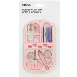 Miniso Kit de Costura Portátil Rosa