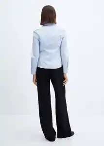 Camisa Sofía Celeste Talla XS Mujer Mango