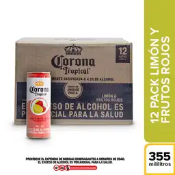 Corona Pack Bebida Alcohólica Frutos Rojos 355 mL x 12 Und