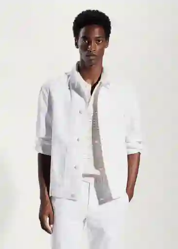 Chaqueta Conca Blanco Talla M Hombre Mango