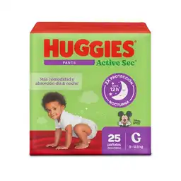 Pañales Huggies Active Sec Pants Etapa 4/XG Más Comodidad 25 Und