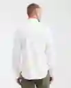 Camisa Manga Larga Slim Fit Blanco Ponche Claro M Chevignon