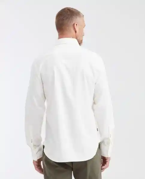 Camisa Manga Larga Slim Fit Blanco Ponche Claro M Chevignon