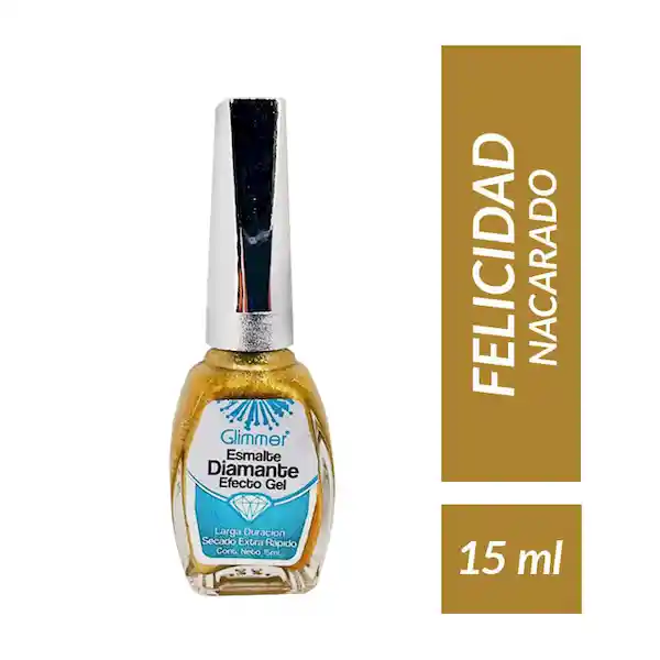 Glimmer Esmalte Diamante Efecto Gel Tono Felicidad 15 mL