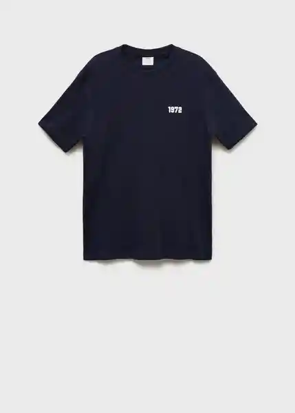 Camiseta Mvpna Navy Talla L Hombre Mango