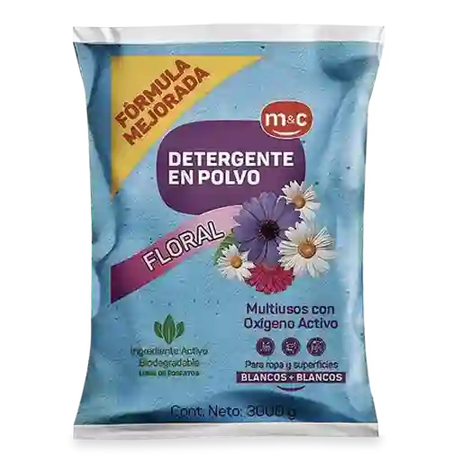 Detergente Polvo Multiusos Floral M&C