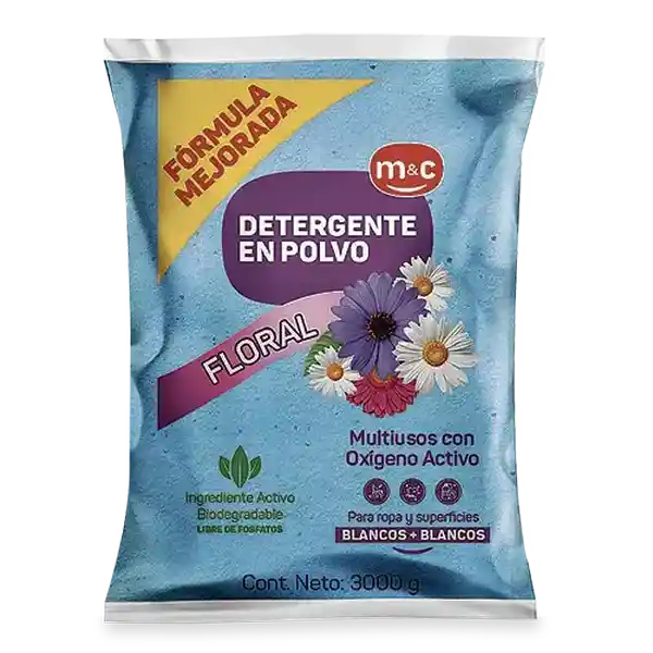 Detergente Polvo Multiusos Floral M&C