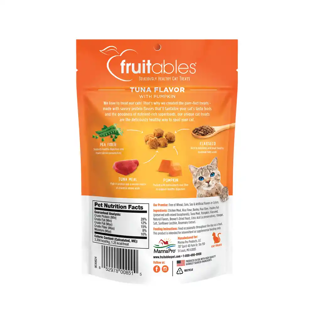 Fruitables Snaks para Gato Atún con Calabaza