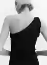 Top Twisted Negro Talla XS Mujer Mango